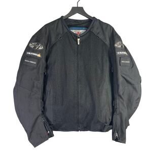 Joe‎ Rocket Men's Black Mesh Motorcycle Jacket Size L Reflective Details